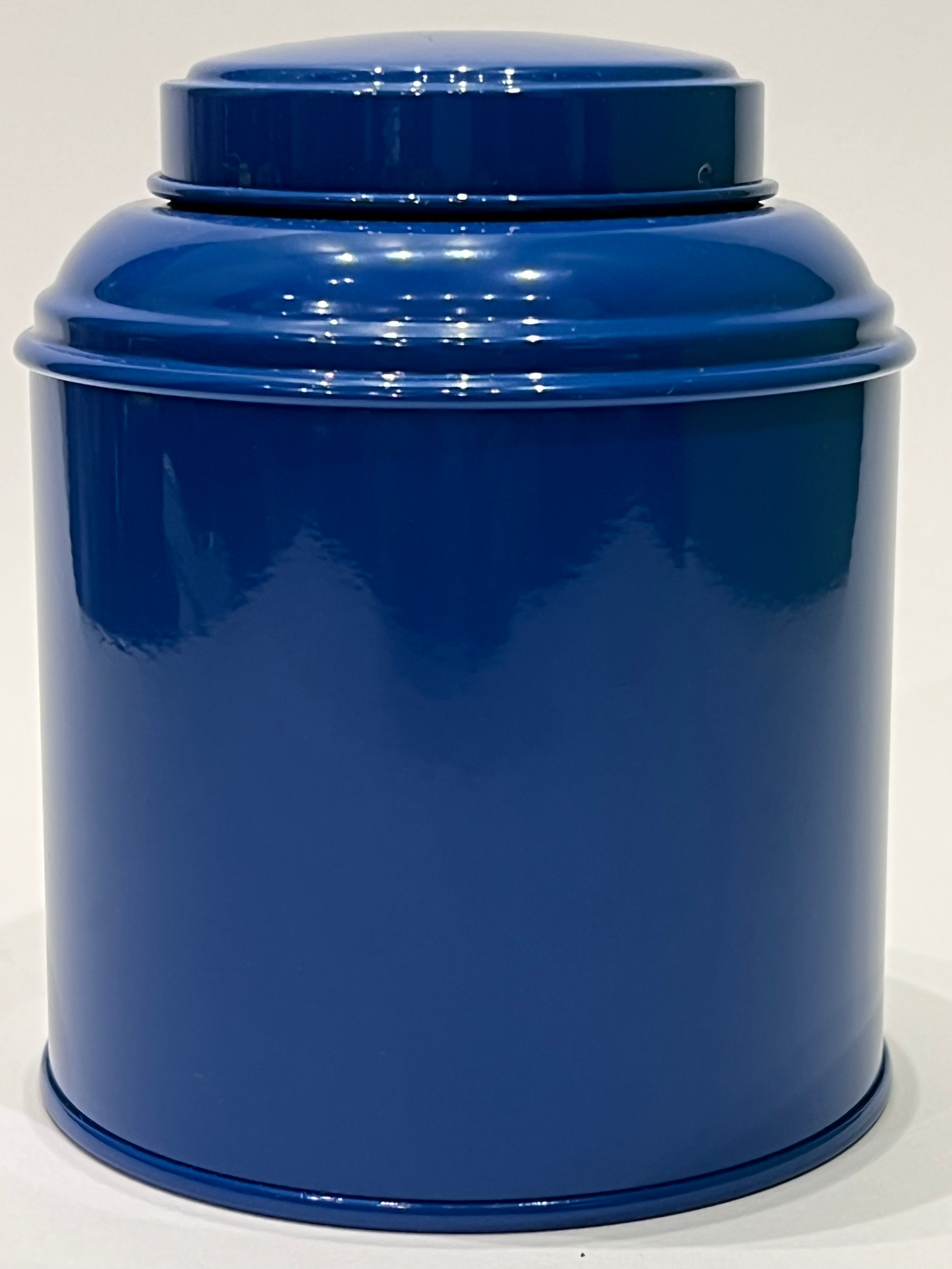 Blue stackable metal box